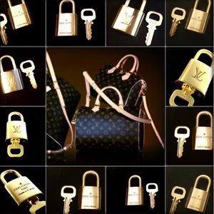 Louis Vuitton Padlock & Key # 336 Gold tone